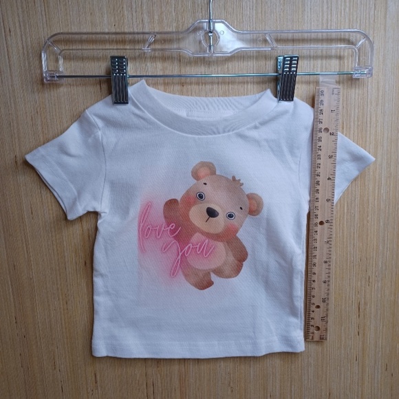 Baby "Love You"Teddy Bear 12 Month Tee. - Picture 2 of 11